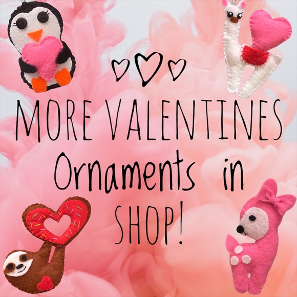 New Cotton Filled Felt Ladybug Valentine’s Day Keychain - Picture 3 of 4